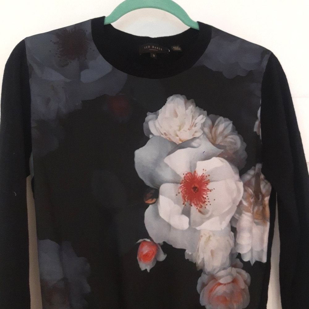 Ted Baker London Black Floral Top